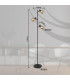 Tokki Multi Arm Floor Lamp Matt Black Amber Glass Shade 3x E14-7