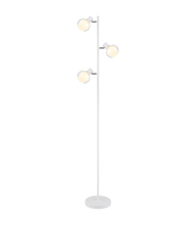 Tokki Multi Arm Floor Lamp White Matt Clear Glass Shade 3x E14-1