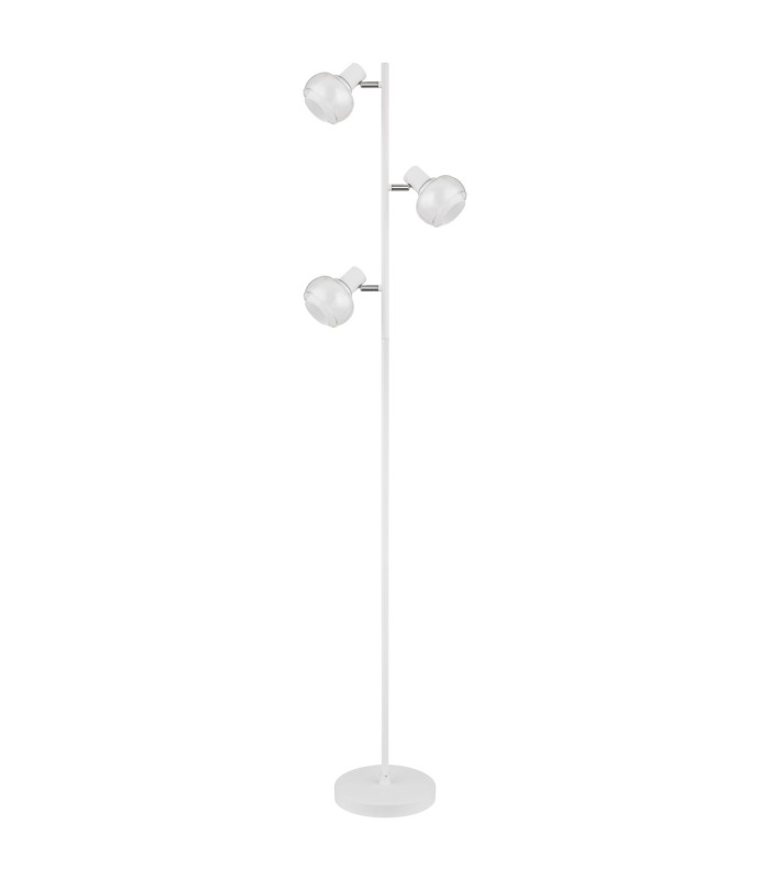Tokki Multi Arm Floor Lamp White Matt Clear Glass Shade 3x E14-2