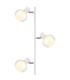 Tokki Multi Arm Floor Lamp White Matt Clear Glass Shade 3x E14-3