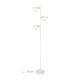 Tokki Multi Arm Floor Lamp White Matt Clear Glass Shade 3x E14-5