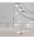 Tokki Multi Arm Floor Lamp White Matt Clear Glass Shade 3x E14-7