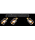 Hollsy Ceiling Spotlight Bar Matt Black Smoke Glass Shade 3x E14-6