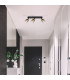 Hollsy Ceiling Spotlight Bar Matt Black Smoke Glass Shade 3x E14-7
