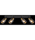 Hollsy Ceiling Spotlight Bar Matt Black Smoke Glass Shade 4x E14-7
