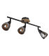 Mubby Ceiling Spotlight Bar Matt Black Smoke Glass Shade 3x E14-2