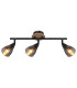 Mubby Ceiling Spotlight Bar Matt Black Smoke Glass Shade 3x E14-3