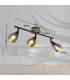 Mubby Ceiling Spotlight Bar Matt Black Smoke Glass Shade 3x E14-6