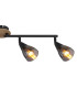 Mubby Ceiling Spotlight Bar Matt Black Smoke Glass Shade 4x E14-5