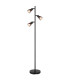 Satella Multi Arm Floor Lamp Matt Black Smoke Glass Shade 3x E14-1