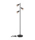 Satella Multi Arm Floor Lamp Matt Black Smoke Glass Shade 3x E14-5