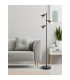 Satella Multi Arm Floor Lamp Matt Black Smoke Glass Shade 3x E14-6