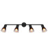 Satella Ceiling Spotlight Bar Matt Black Smoke Glass Shade 4x E14-4