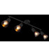 Satella Ceiling Spotlight Bar Matt Black Smoke Glass Shade 4x E14-5