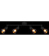 Satella Ceiling Spotlight Bar Matt Black Smoke Glass Shade 4x E14-6