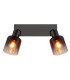 Satella Twin Ceiling Spotlight Gunmetal Copper Glass Shade 2x E14-4