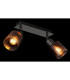 Satella Twin Ceiling Spotlight Gunmetal Copper Glass Shade 2x E14-5