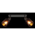 Satella Twin Ceiling Spotlight Gunmetal Copper Glass Shade 2x E14-6