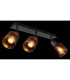 Satella Ceiling Spotlight Bar Gunmetal Copper Glass Shade 3x E14-5