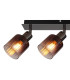 Satella Ceiling Spotlight Bar Gunmetal Copper Glass Shade 4x E14-5