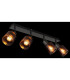 Satella Ceiling Spotlight Bar Gunmetal Copper Glass Shade 4x E14-6