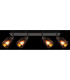 Satella Ceiling Spotlight Bar Gunmetal Copper Glass Shade 4x E14-7