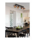 Satella Ceiling Spotlight Bar Gunmetal Copper Glass Shade 4x E14-8