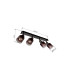 Satella Ceiling Spotlight Bar Gunmetal Copper Glass Shade 4x E14-9