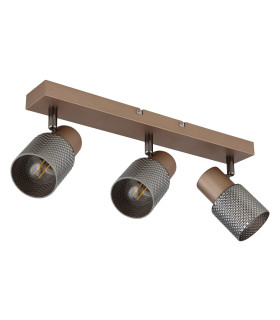 Satella Ceiling Spotlight Bar Coffee Colored Matt 3x E14-2