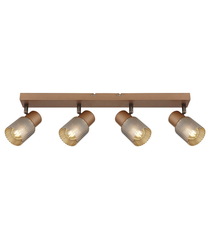 Satella Ceiling Spotlight Bar Coffee Colored Matt 4x E14-3