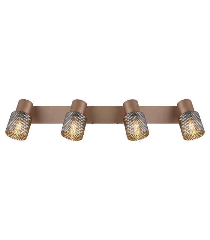 Satella Ceiling Spotlight Bar Coffee Colored Matt 4x E14-4