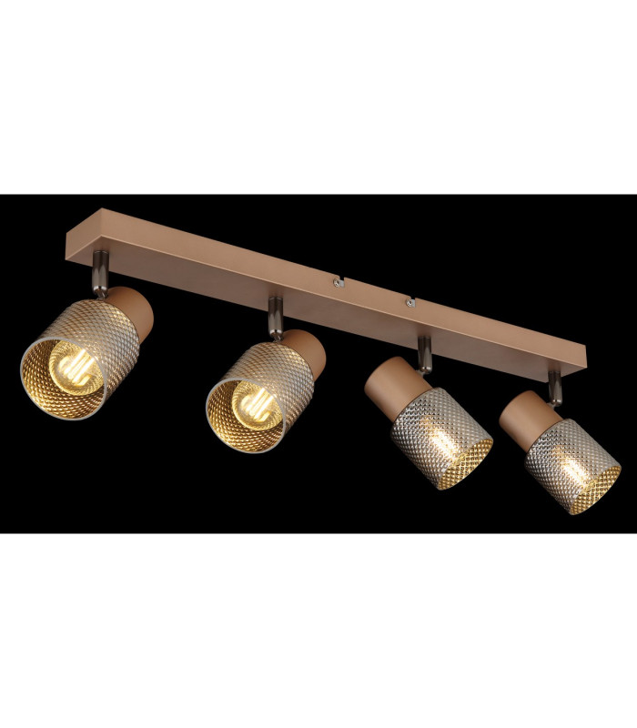 Satella Ceiling Spotlight Bar Coffee Colored Matt 4x E14-6