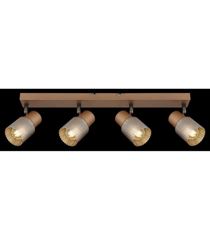 Satella Ceiling Spotlight Bar Coffee Colored Matt 4x E14-7
