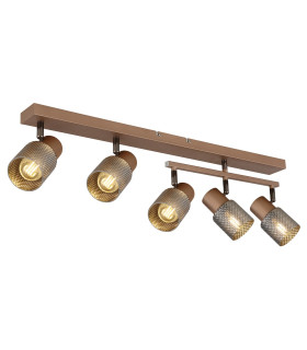 Satella Ceiling Spotlight Bar Coffee Colored Matt 5x E14-1