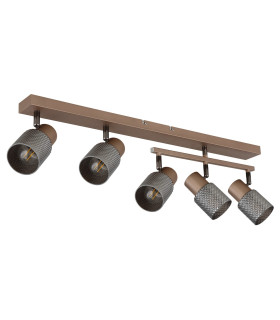 Satella Ceiling Spotlight Bar Coffee Colored Matt 5x E14-2