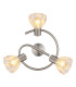 Zachery Ceiling Spotlight Clusters Nickel Matt Satined Glass Shade 3x E14-3