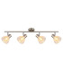 Zachery Ceiling Spotlight Bar Nickel Matt Satined Glass Shade 4x E14-3