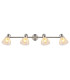 Zachery Ceiling Spotlight Bar Nickel Matt Satined Glass Shade 4x E14-4