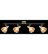 Zachery Ceiling Spotlight Bar Nickel Matt Satined Glass Shade 4x E14-6