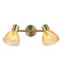 Zachery Twin Ceiling Spotlight Brass-Coloured Matt Amber Glass Shade 2x E14-4
