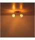 Zachery Twin Ceiling Spotlight Brass-Coloured Matt Amber Glass Shade 2x E14-7