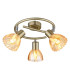 Zachery Ceiling Spotlight Clusters Brass-Coloured Matt Amber Glass Shade 3x E14-1