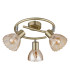 Zachery Ceiling Spotlight Clusters Brass-Coloured Matt Amber Glass Shade 3x E14-2