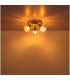 Zachery Ceiling Spotlight Clusters Brass-Coloured Matt Amber Glass Shade 3x E14-5