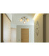Zachery Ceiling Spotlight Clusters Brass-Coloured Matt Amber Glass Shade 3x E14-6
