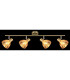 Zachery Ceiling Spotlight Bar Brass-Coloured Matt Amber Glass Shade 4x E14-6