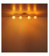 Zachery Ceiling Spotlight Bar Brass-Coloured Matt Amber Glass Shade 4x E14-7