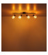 Zachery Ceiling Spotlight Bar Matt Black Smoke Glass Shade 4x E14-7
