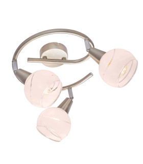 Elliott Ceiling Spotlight Clusters Nickel Matt Satined Glass Shade 3x E14 3000K-1