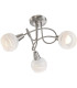 Elliott Multi Arm Semi Flush Ceiling Lamp Nickel Matt Opal Glass Shade 3x E14-1